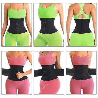 Wechery เทรนเนอร ์ เอว Body Shaper เข ็ มขัดรัดตัว 7 กระดูกเหล ็ กการบีบอัดคู ่ Slimming Girdle