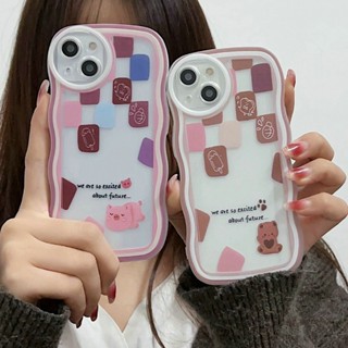 เคสโทรศัพท์มือถือ สําหรับ ออปโป้ A78 A83 A53 A33 A57 A77s A31 A5 A9 A71 A52 A92 A5s A7 A12 A15 A15s A16 A17 A54 A55 A74 A95 A76 A96 A94 A16k A77 A91 Reno 3 5 6 8 7Z 8Z 8T 5F F11 เคสนิ่ม ลายหมูคลื่น | St H17