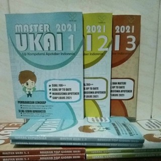 หนังสือทดสอบการแข่งขันเภสัชกรอินโดนีเซีย 3 เล่ม UKAI 2022 2022