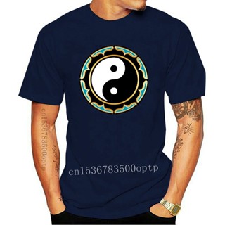 เสื้อยืด ลายสัญลักษณ์จีน Yin Yang Lotus Zen Spiritual Well Being เหมาะกับของขวัญ สไตล์จีน