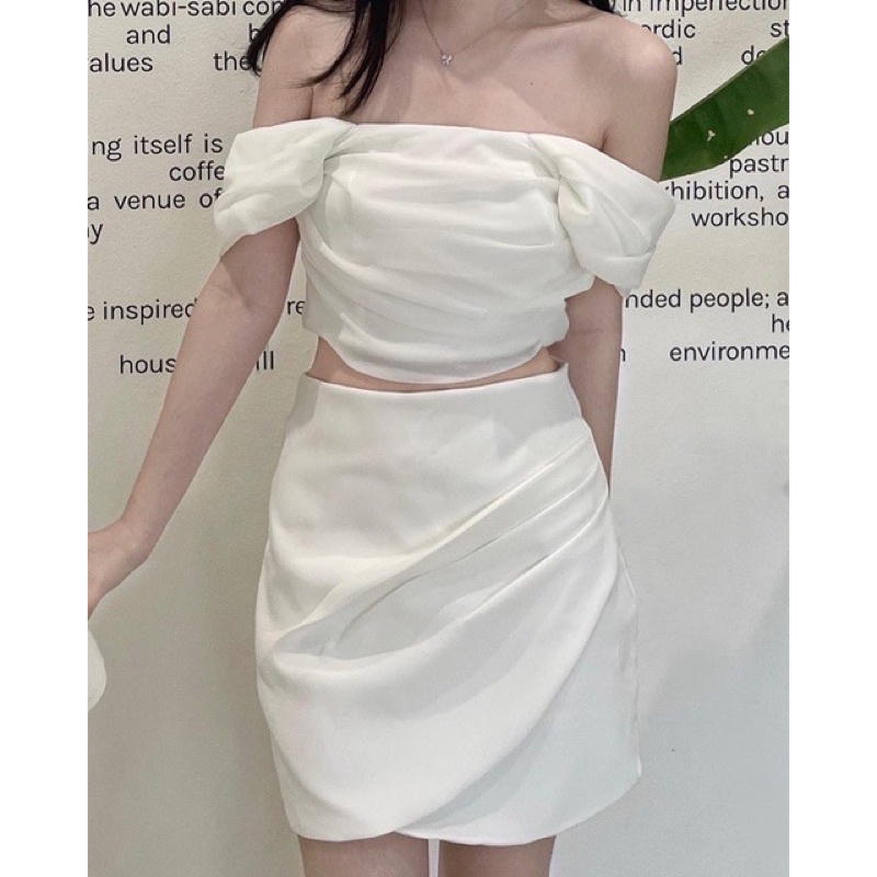 Belle femme - White มือ1 ไซต์ S ชุดเซ็ทกระโปรงสีขาว