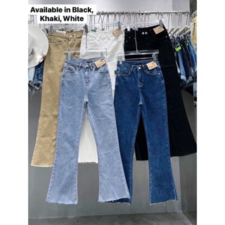 กางเกงผ้ายีนส์ยืดขาม้า BOOTCUT STRETCHY COLOR DENIM PANTS