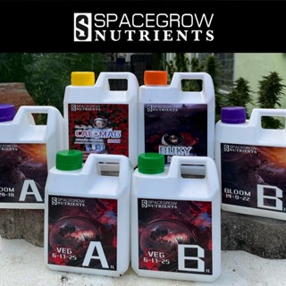 SpaceGrow  Nutrients : ปุ๋ยน้ำคุณภาพสูง สูตรเข้มข้น ยกเซ็ตจบดอก [สุดคุ้ม!! 6 แกนลอน ขนาด 1L]