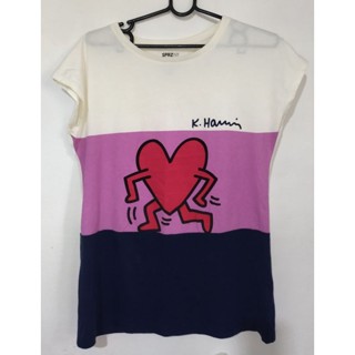 เสื้อยืด UNIQLO ไซส์M ทำร่วมกับศิลปิน Keith Haring งาน Moma special edition the museam of modern art สินค้าพร้อมจัดส่ง