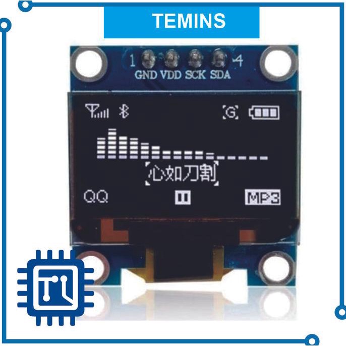 จอแสดงผล LCD OLED 128x64 0.96 นิ้ว I2C II2C Arduino Raspberry Pi