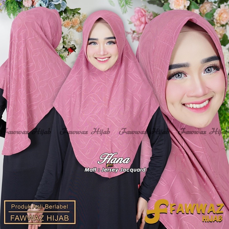 Pet oval hana jersey jacquard hijab headscarf strada motif