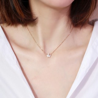 สร้อยคอ Diamond Crown Necklace เครื่องประดับ แฟชั่น