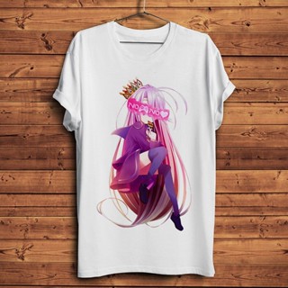 Japan Acgn Anime No Game No Life Funny T Shirt Men New White Casual Short Tshirt Homme Cool Unisex Streetwear T-Shirt