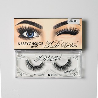 Nessychoice ขนตาปลอมขนไหม 3D silk lash รหัส 3D -03