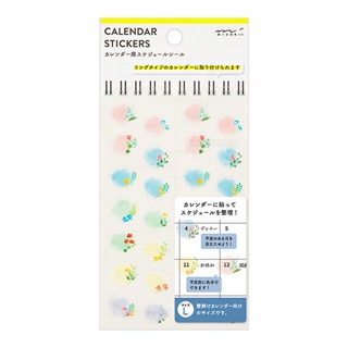 Sticker 2602 Calendar (L) Flowers (D82602006)/ สติ๊กเกอร์สำหรับตกแต่งปฏิทิน collection ปี 2023 ลาย Flowers แบรนด์ MIDORI