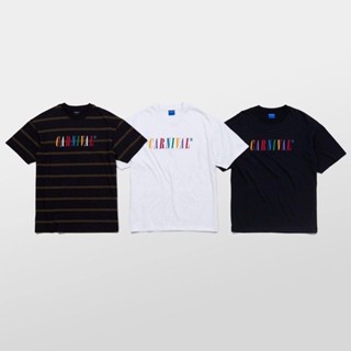 Carnival Multi Logo T-Shirt / เสื้อยืดแขนสั้น/เสื้อยืดคอกลม/เสื้อปักโลโก้ /เสื้อยืดสีดำ