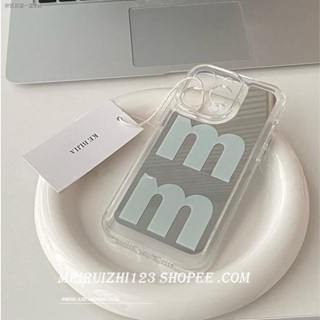เคสโทรศัพท์มือถือกระจก ลายตัวอักษร M สีเขียวมิ้นท์ สําหรับ iPhone 14 13 12 11 Pro Max i11 i12 i13 14pro