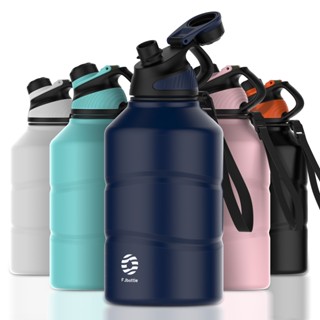 Fjbottle ขวดน้ําสเตนเลส พร้อมฝาปิดแม่เหล็ก 2200 มล. สําหรับออกกําลังกาย