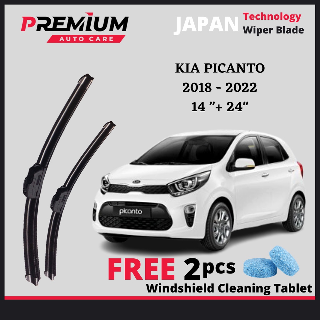 KIA PICANTO JA [2018-2022] PREMIUM RUBBER WIPER BLADE JAPAN TECHNOLOGY WIPER BLADE WINDSCREEN WIPER 