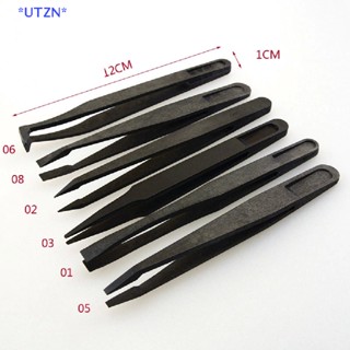 UTZN&gt; Type : Plastic Tweezers Material: PPS+Fiber composite plastics Color:black Overall Size : approx. 12 x 1.1 x 1.4cm/4.7 new