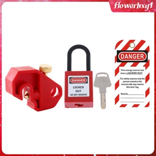 ชุดอุปกรณ์ไฟฟ้า Circuit Breaker Lockout สีแดง Cb-01 3ชิ้น