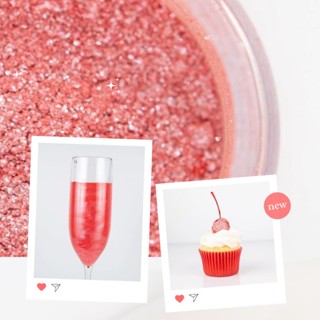 TRUELY RED EDIBLE GLITTER  กลิตเตอร์ฟู๊ดเกรด ทานได้100%  สำหรับผสม ค็อกเทล แชมเปญ  ขนมหวานอื่นๆ