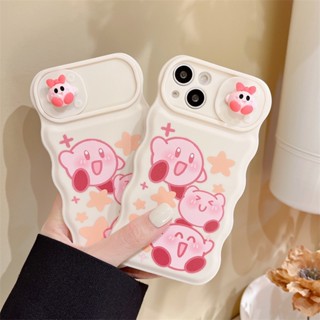 เคสโทรศัพท์มือถือ ป้องกันเลนส์กล้อง ลายการ์ตูน Kirby สําหรับ iphone 14 13 12 11 Pro Max 14 plus