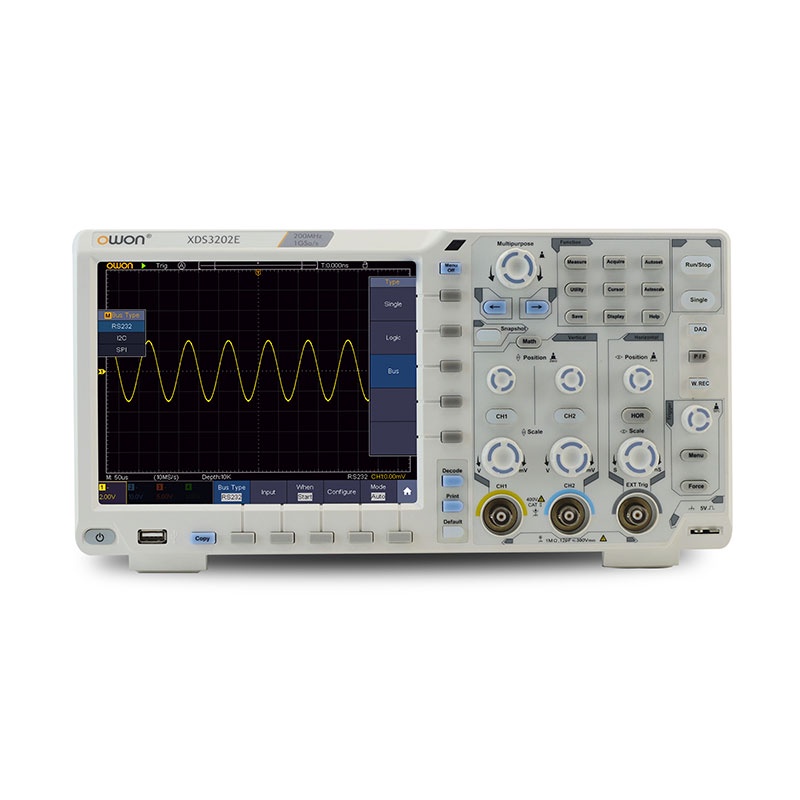 Owon XDS3202E Digital Storage Oscilloscope Portable 2 Channels 200Mhz
