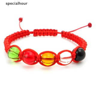 Specialhour^^ สร้อยข้อมือ กําไลข้อมือถัก ประดับคริสตัลนําโชค สําหรับคู่รัก เล่นโยคะ ของขวัญ *ใหม่
