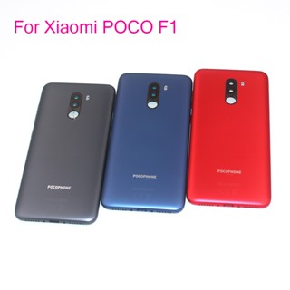 ของแท้ 100% ฝาครอบแบตเตอรี่ ด้านหลัง แบบเปลี่ยน สําหรับ Xiaomi POCOPHONE F1 Mi Poco F1 + เลนส์กระจกกล้อง