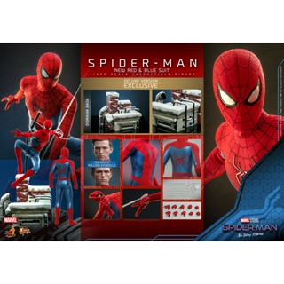 PRE-ORDER HOT TOYS MMS680 SPIDER-MAN : NO WAY HOME   (NEW RED &amp; BLUE SUIT) (DELUXE VERSION) 1/6TH SCALE COLLECTIBLE FIGU