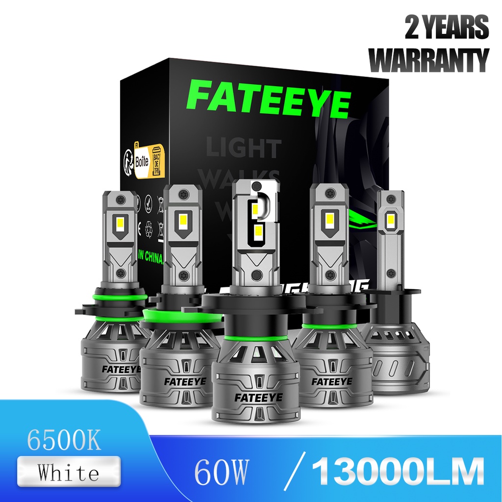 F4 9005 9006 9012 H1 H3 H4 H7 H13 H11 ไฟหน้ารถ LED ไฟตัดหมอก 60W 13000LM 6500K Super Bright แสงสีขาว