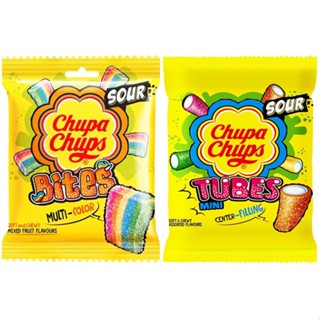 Chupa Chups Sour Bites / Tubes 1 Meter จูปา จุ๊ปส์ เยลลี่ ผลไม้รวม รสเปรี้ยว Nimm2 Haribo Jelly Belly Trolli