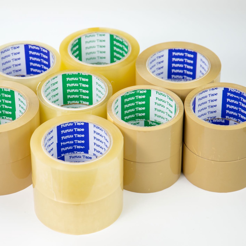 [แพ็คละ 6ม้วน] Fuyuu 2 นิ้ว "100หลา" เทปแปะกล่อง เทปพันลัง OPP เทปปิดกล่อง ความหนา 40-45ไมครอน