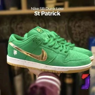 dunk sb low top เทรนด์แฟชั่นใหม่ zoom St Patrick รองเท้าผ้าใบกันลื่นแบบแบนกันลื่น