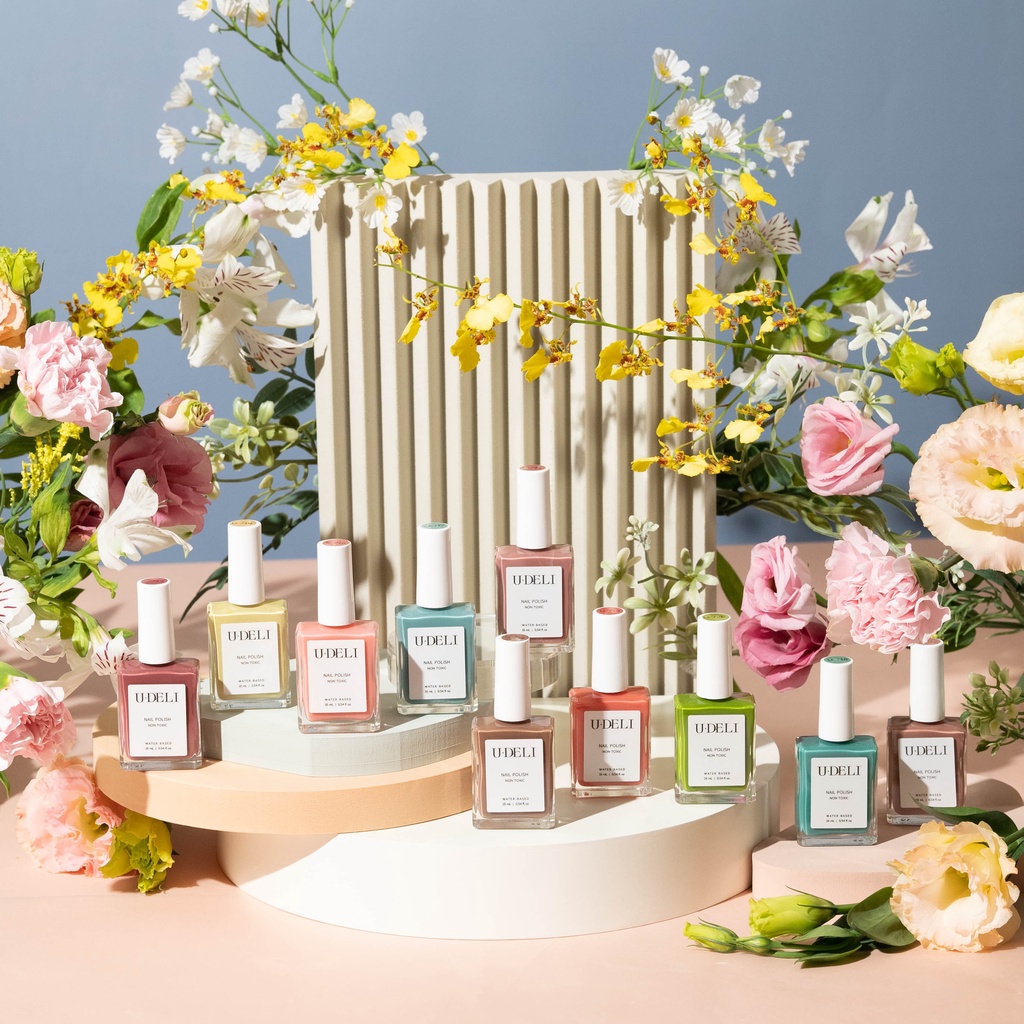 สีทาเล็บกึ่งเจล (ไม่อบ) U-DELI Gummy Candy สีไซรัป สีใสเหมือนเจลลี่ U711-U715 แห้งเร็ว Vegan Group รูปที่ 4