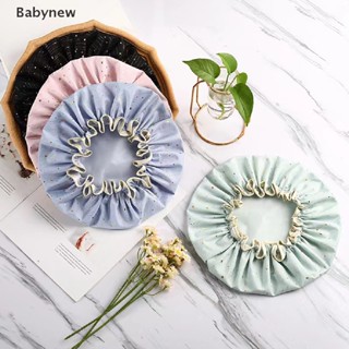 &lt;Babynew&gt; Waterproof Shower Cap Double Elastic Shower Cap Dustproof and proof Shampoo Polyester Thick Hair Cover Womens Shower Cap On Sale