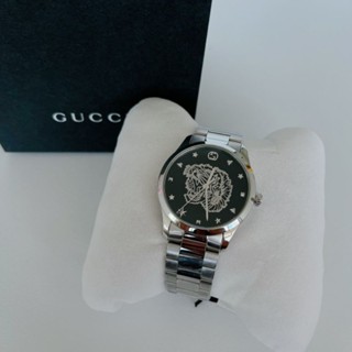 ⌚NEW นาฬิกา Gucci 38mm.เรือนเงิน ใส่ได้ทั้งชาย /หญิง 
หน้าเสือ สวยมากกก