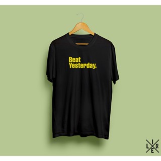 เสื้อยืด พิมพ์ลายคําคม Distro Xline BEAT YESTERDAY