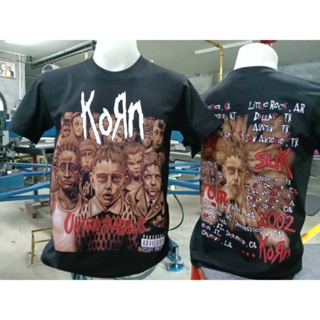 เสื้อยืดวงร็อค Korn คอร์น เสื้อวง เสื้อยืดคอน เสื้อวินเทจ