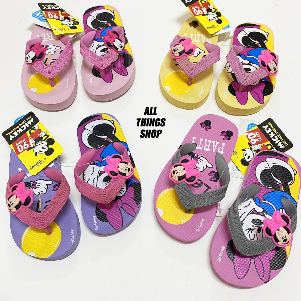 KENTA MICKEY&MINNIE MOUSE รองเท้าแตะเด็ก แบบคีบ ลิขสิทธิ์แท้ - รูปที่ 2