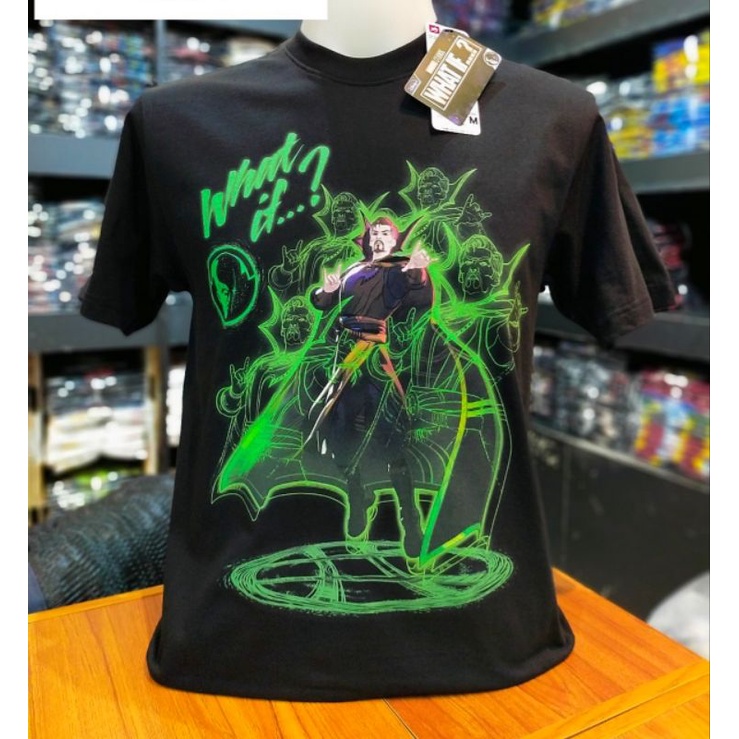 เสื้อMarvel ลาย Dr.strange ซี่รี่ห์ What if ? ลิขสิทธิ์แท้ สีดำ (MVX-306)