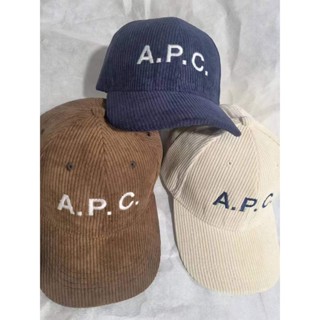 หมวกเบสบอล ผ้าลูกฟูก ปักลายตัวอักษร APC