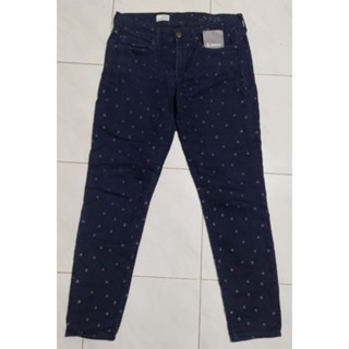 กางเกงยีนส์ ยืด GAP ทรงLEGGING JEAN สียีนส์เข้ม มีลายจุด เอว32 ของแท้100% วานสวย ใหม่ๆเลยค่ะ