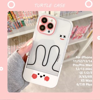 [พร้อมส่ง] เคสโทรศัพท์มือถือ ลายการ์ตูนกระต่าย สําหรับ Apple iPhone 14 13 12 11 promax XS XR xsmax se2020 6 7 8plus mini