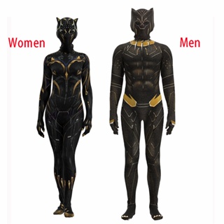 ชุดบอดี้สูทคอสเพลย์ Misscoo Panther 2 Wakanda Forever Superhero Shuri สีดํา สําหรับผู้ใหญ่ และเด็ก