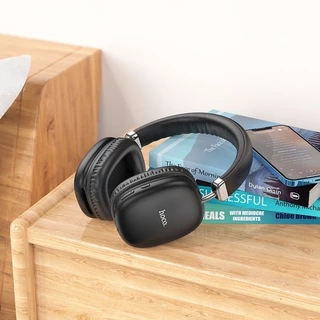 (W35) Hoco หูฟัง​Bluetooth ไร้สาย​แบบครอบหู​ รองรับ​การเล่นเพลง​ แบตเตอรี่​ทนทาน​ หูฟังสายแฟY2K สินค้ามาใหม่