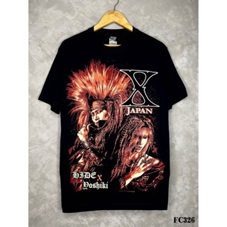 Xjapanเสื้อยืดสีดำสกรีนลายFC326