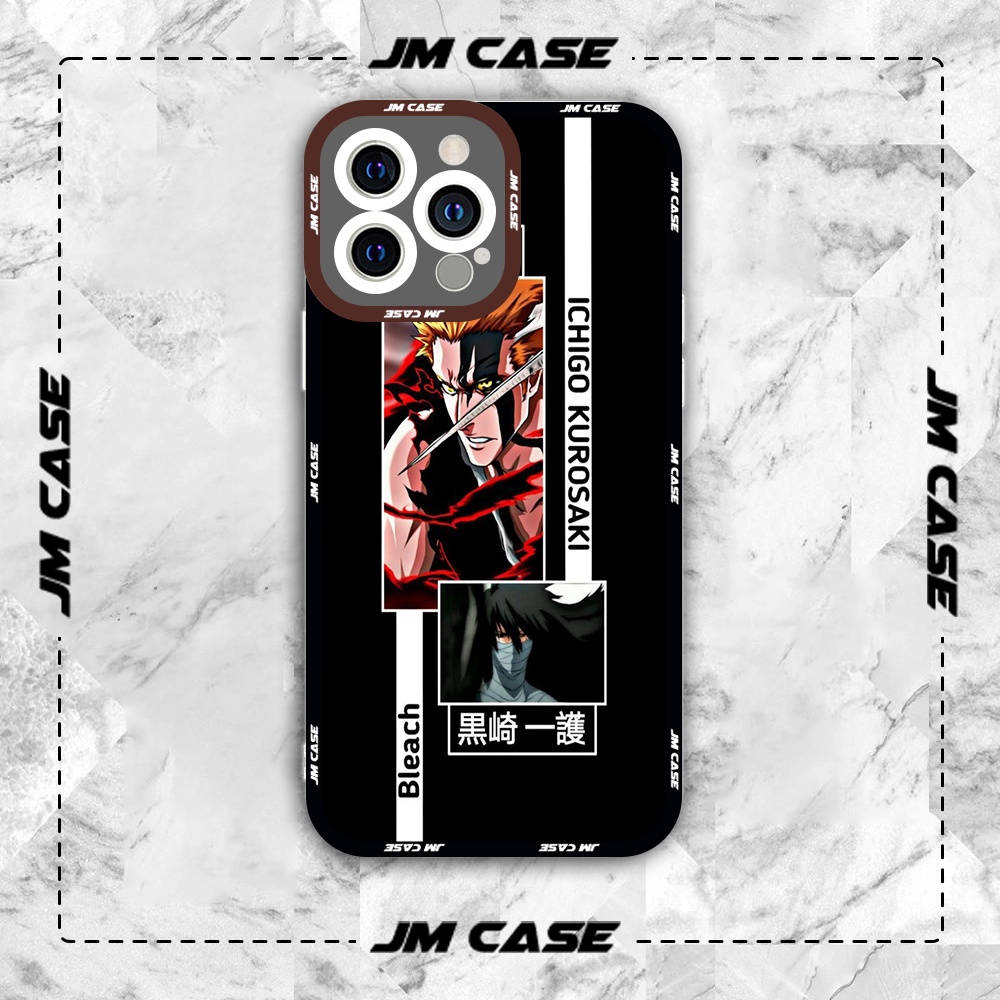 JMCase Ichigo Kurosaki Bleach Manga Anime Square Edge iphone และ samsung xiaomi oppo Case