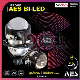 โปรเจคเตอร์ Bi-LED AES เลนส์สีฟ้า 2.5 นิ้ว 35w Gen2 Plus Shroud BMW และตัวยึด 1 รู สําหรับ Yamaha Nmax Old 2014-2019 Nmax New 2020 Vario 125 150 Fi ESP Xeon Gt125