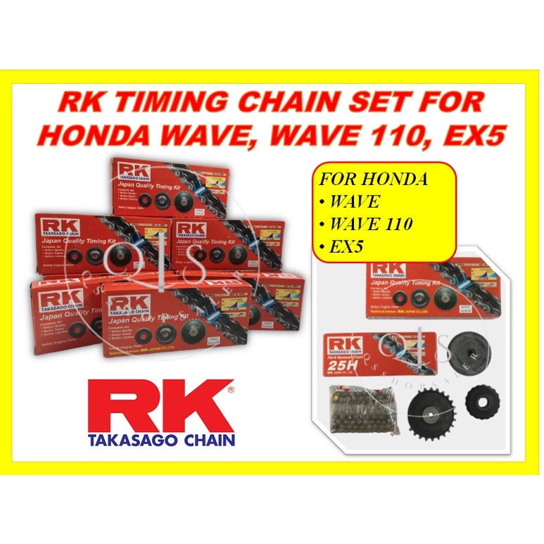RK TIMING CHAIN SET/RK JAPAN QUALITY TIMING KIT EX5 WAVE W110