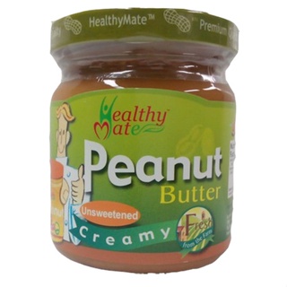 Healthy Mate Unsweetened Creamy Peanut Butter 200g แยม สเปรดขนมปัง พีนัทผสมน้ำผึ้ง