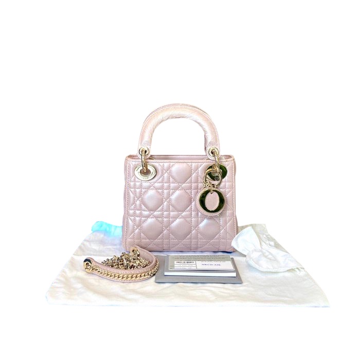 ❁♂❣Dior Dior Princess Dior Bag กระเป๋าสะพายสุภาพสตรีสีชมพู