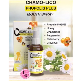 Chamo-Lico Mouth Spray 20 ml คาร์โม-ลิโค เจ็บคอ แก้ไอระคายคอ คออักเสบ ชุ่มคอ ลมหายใจสดชื่น