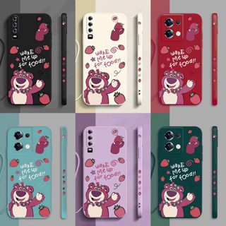 เคส Samsung a31 Samsung a30 เคส Samsung a20 เคส Samsung a50 เคส Samsung a50s เคส Samsung a30s เคส Samsung a70 น่ารัก หมีสตรอเบอร์รี่ ซิลิโคนนิ่ม เคสพร้อมสายคล้อง